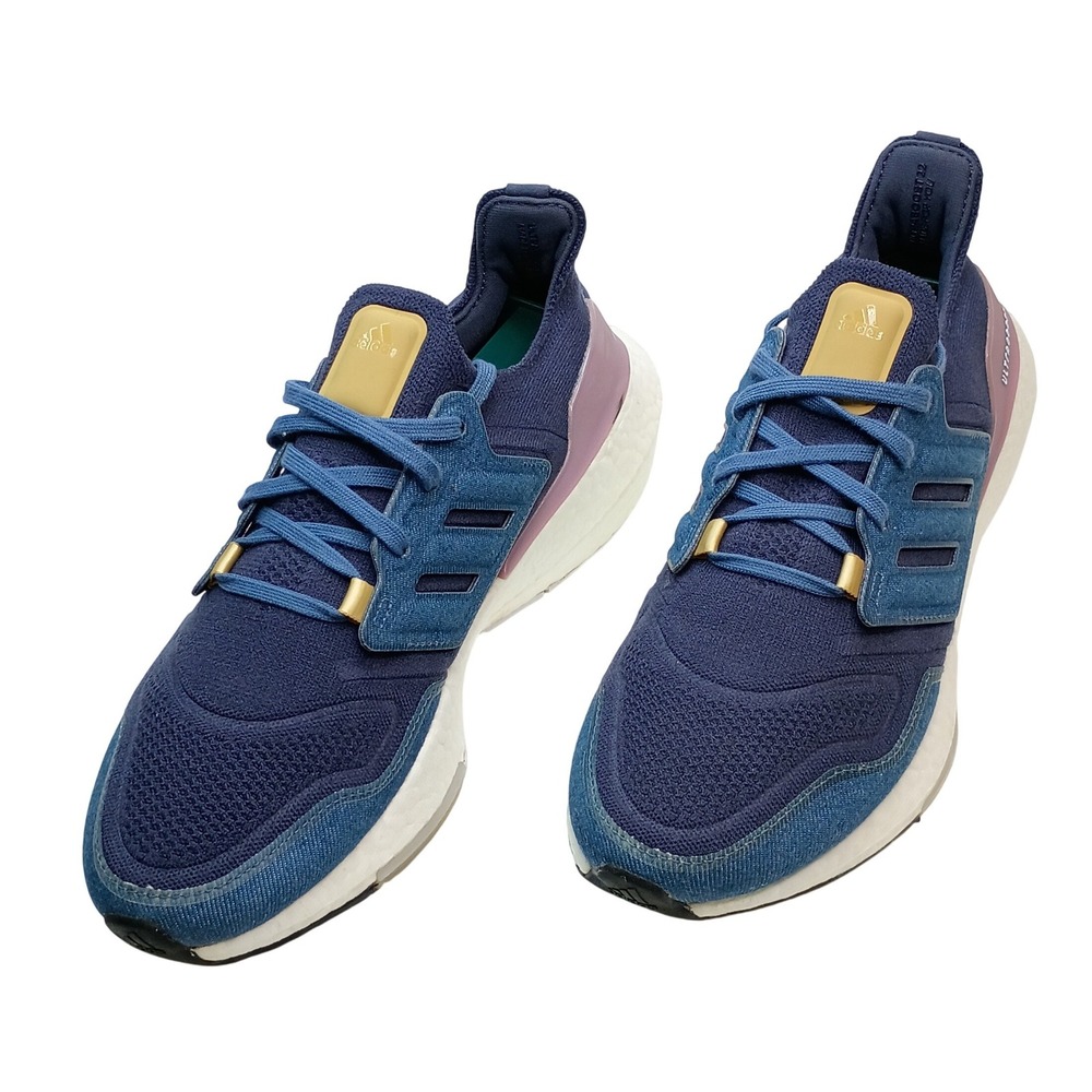 Adidas‎ Ultraboost 22 Womens 9.5 Running Shoes Navy Blue Denim GX9157